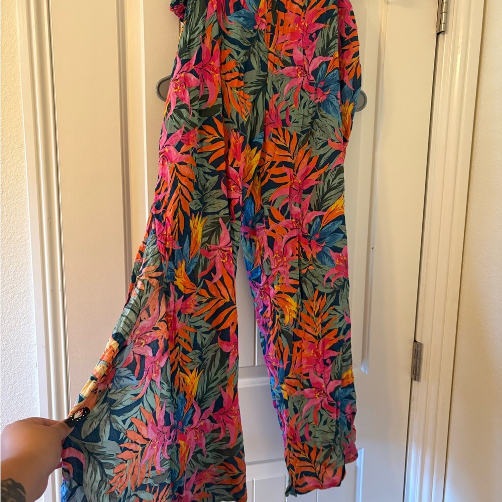 Tropical Print Women's Jumpsuit